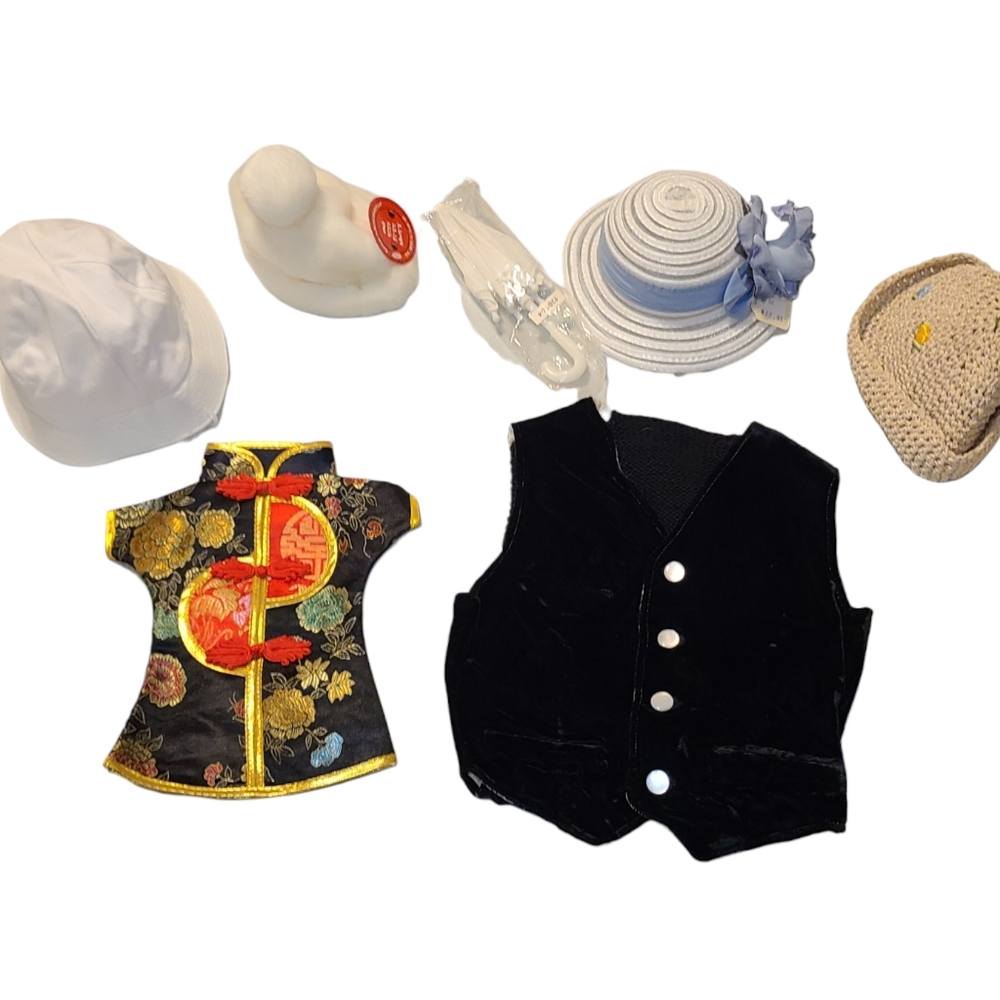 Doll Clothing Lot Hats Outfits Umbrella Some Items NWT